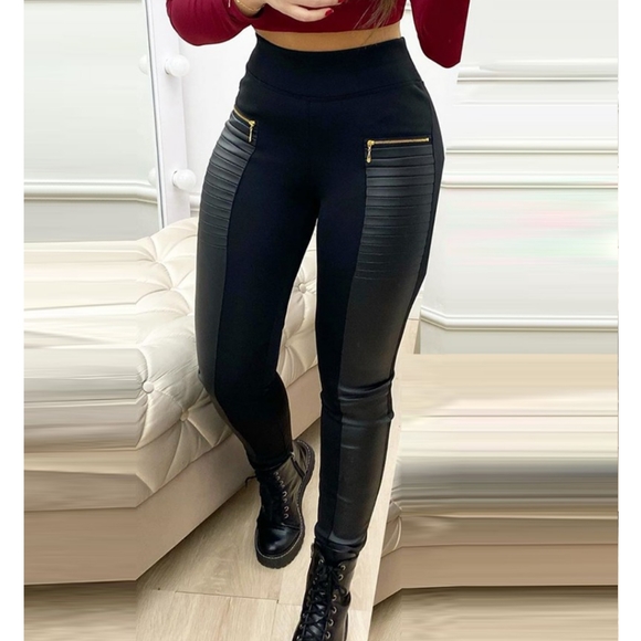 Too Cute Apparel Pants - PU Leather High Waist Pant